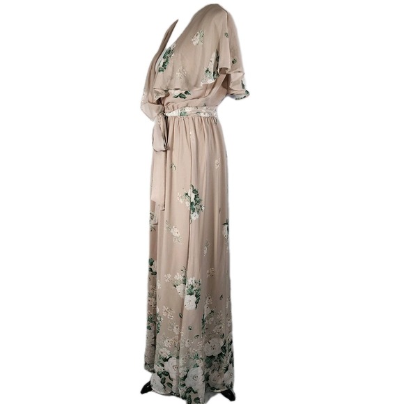 Show Me Your Mumu Audrey Maxi Dress XL Bouquet Toss Chiffon Floral Gown - Picture 2 of 12